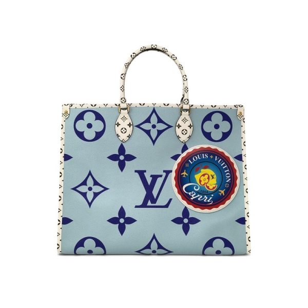 Louis Vuitton M44720 Monogram Giant Onthego Capri Blue Coated Canvas To