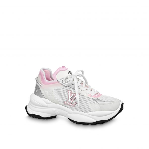 Louis Vuitton LV Run 55 Sneaker Monogram Flowers Pink 1ABVI8