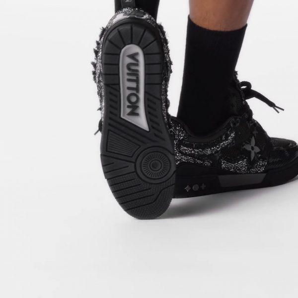 Louis Vuitton LV Skate Sneaker Swarovski Crystals Monogram Denim Black 1ABMHZ