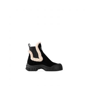 Louis Vuitton LV SKI Ruby Flat Ankle Boot Black 1AC7AC