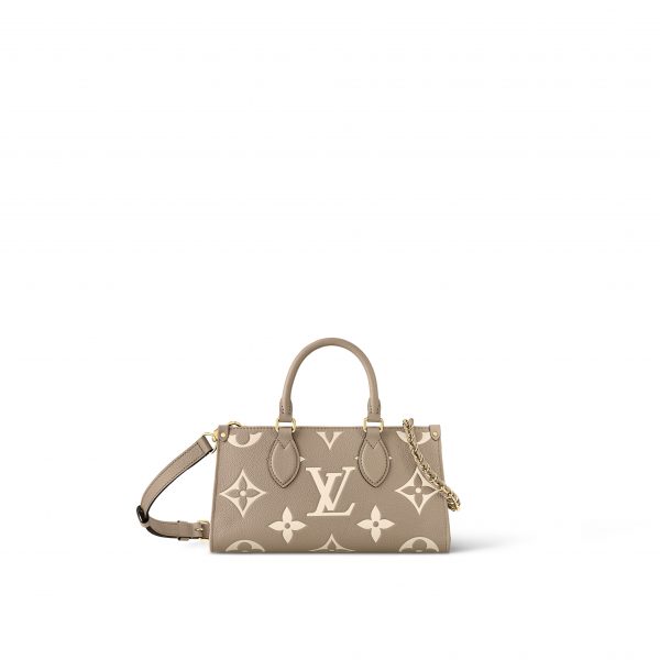 Louis Vuitton M23641 OnTheGo East West Dove/Cream Bicolor Monogram Empreinte Leather